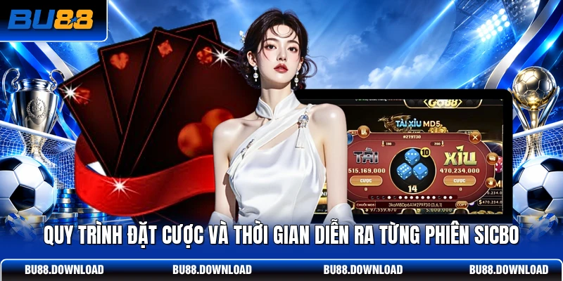 Quy trình đặt cược và thời gian diễn ra từng phiên Sicbo