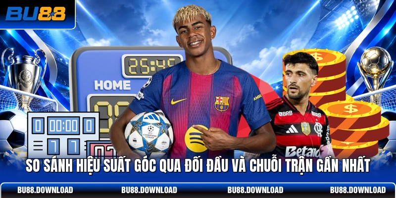 So sánh hiệu suất góc qua đối đầu và chuỗi trận gần nhất